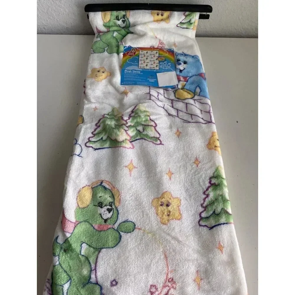 Care Bears Christmas Winter Snowball Fight  Soft Throw Blanket 50” X 70” NEW‎